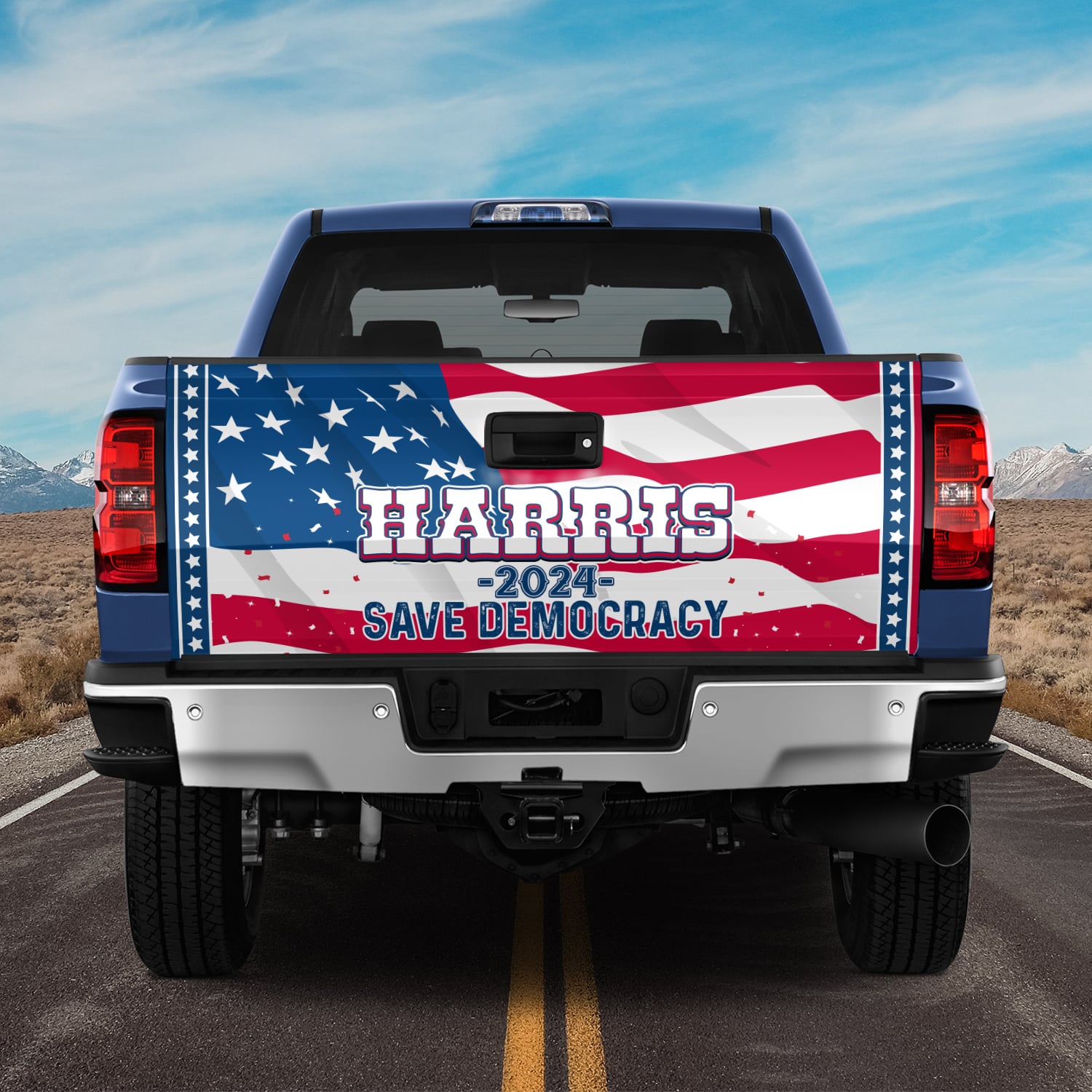 1.VT Harris Save Democracy tailgate mk5