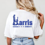 Funny Harris 2024 Print on Back T-Shirt - Kamala Harris 2024 President Funny Shirt