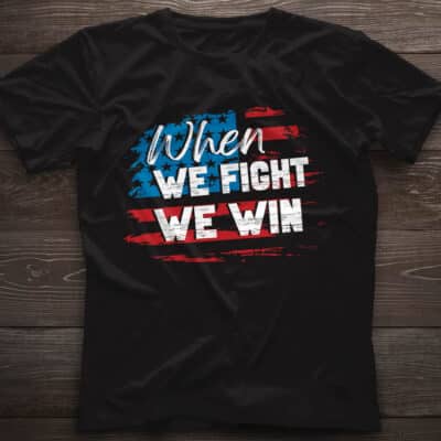 Alternative view of When We Fight We Win Kamala Harris 2024 T-Shirt - Support Kamala Harris Presidential Election Shirt
