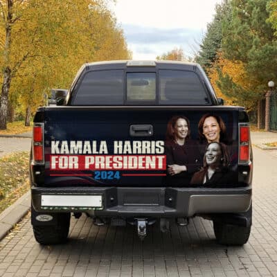 Alternative view of Kamala Harris For President 2024 Truck Tailgate Decal Sticker Wrap - Vinyl Graphic Decal Bumper Sticker