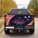 3VT. Harris Walz When We Fight tailgate mk1