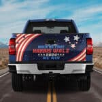 When We Fight Kamala Harris Tim Walz 2024 We Win Truck Tailgate Decal Sticker Wrap
