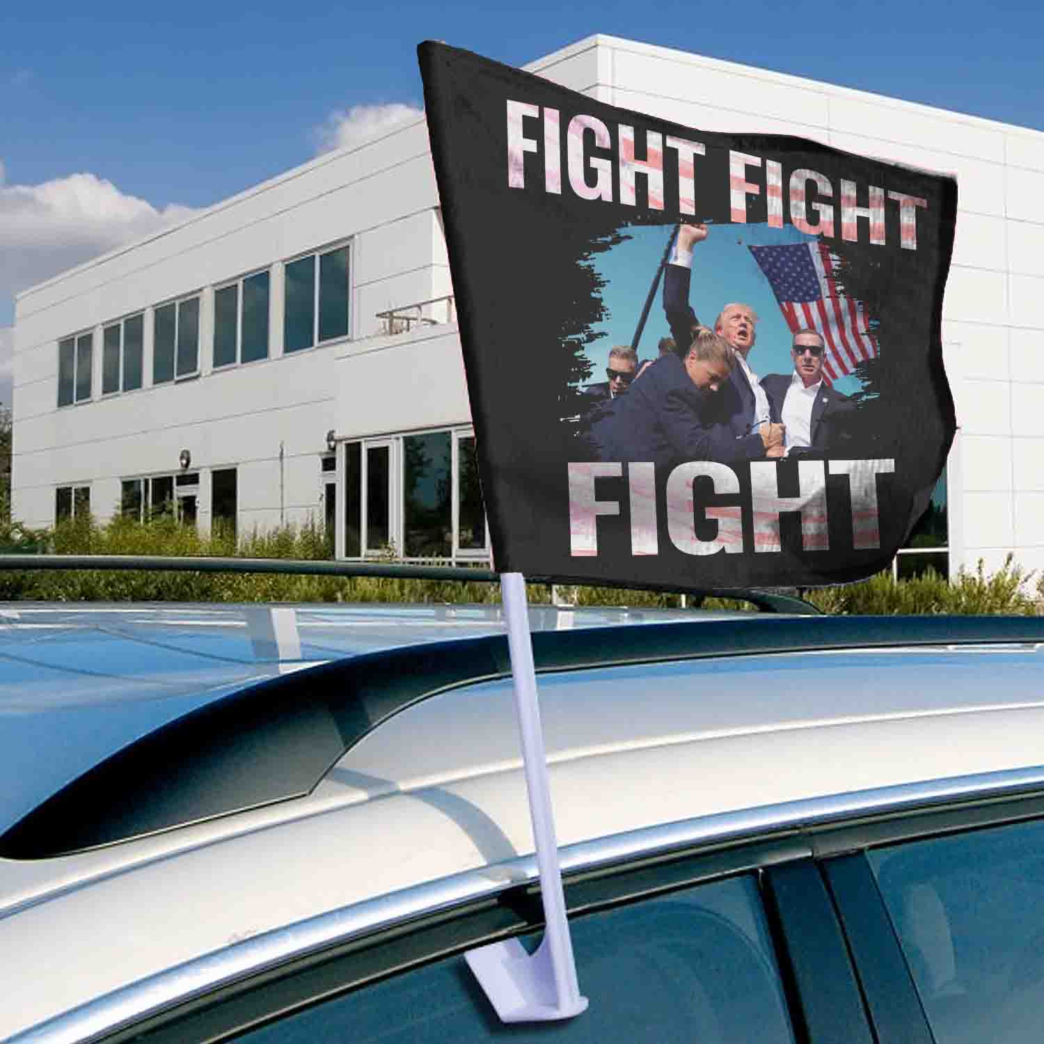 8VT. Fight Fight Fight Car Window Flag mk1