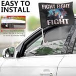 8VT. Fight Fight Fight Car Window Flag mk5