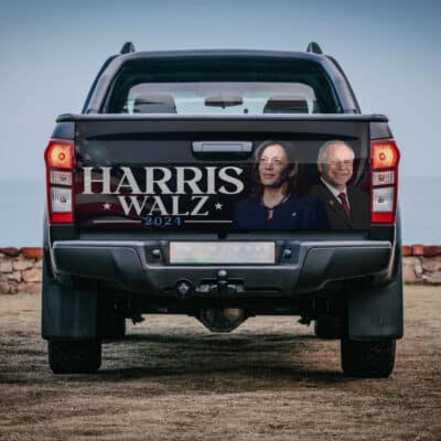 Harris Walz 2024 Truck Tailgate Decal Sticker Wrap - Support Kamala Harris Vinyl Graphic Decal Bumper Sticker