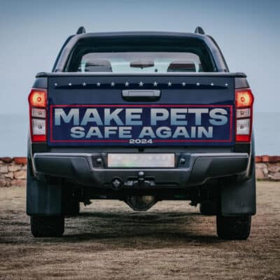 Make Pets Safe Again 2024 Truck Tailgate Decal Sticker Wrap - Save Our Pets Vote Trump Decal Bumper Sticker
