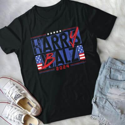 Alternative view of Harris Walz 2024 Funny Harry Balz T-Shirt - Funny Presidential Election Shirt