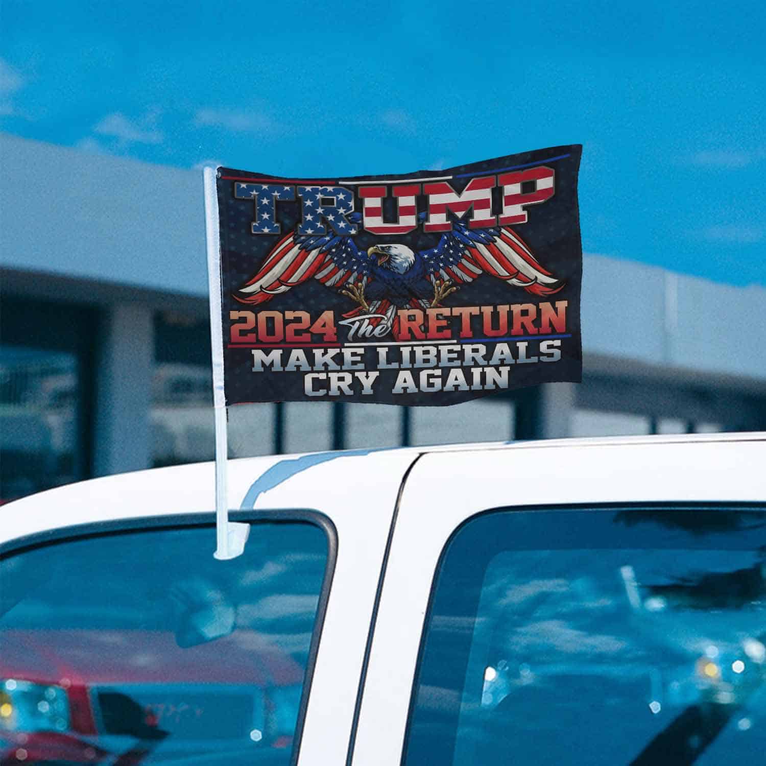 4VT. Trump 2024 Return Car Flag mk2