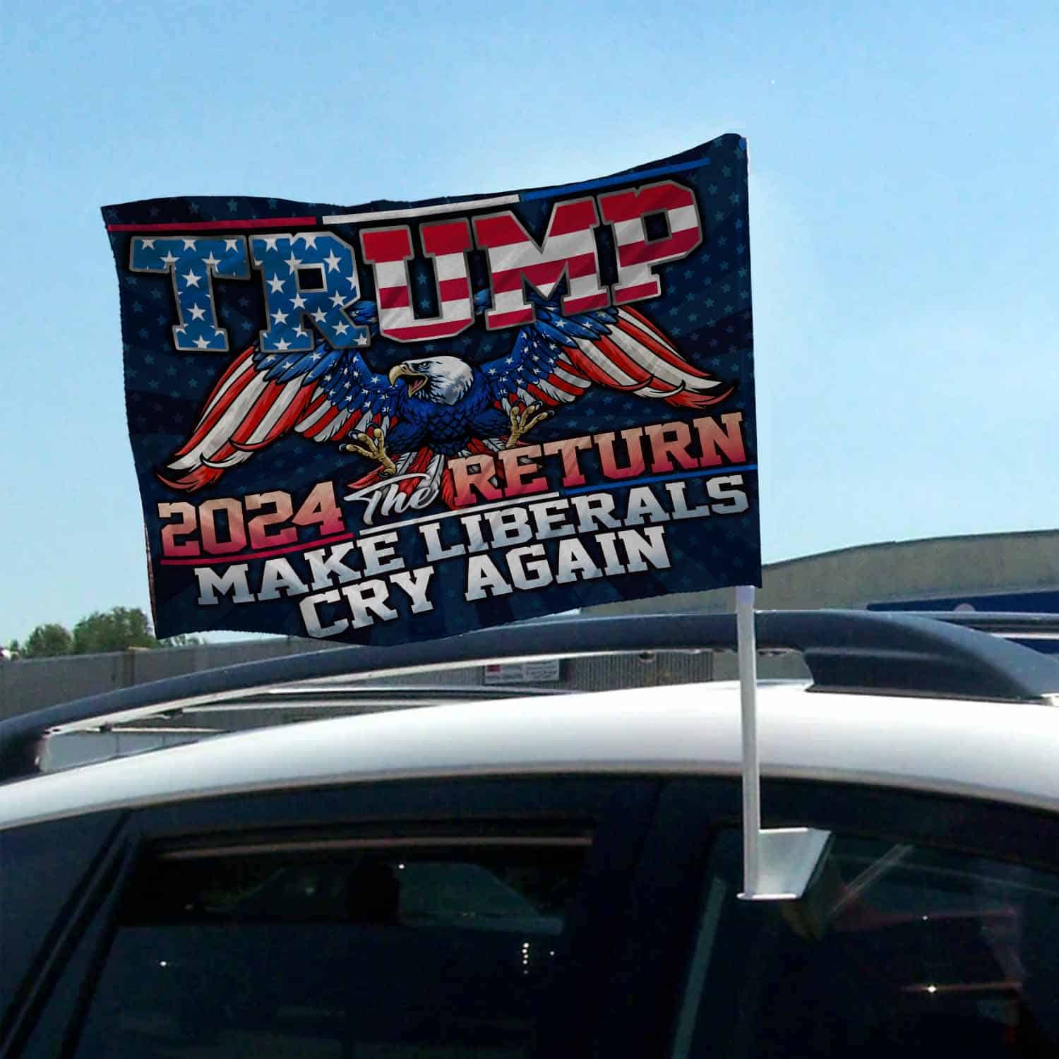 4VT. Trump 2024 Return Car Flag mk4