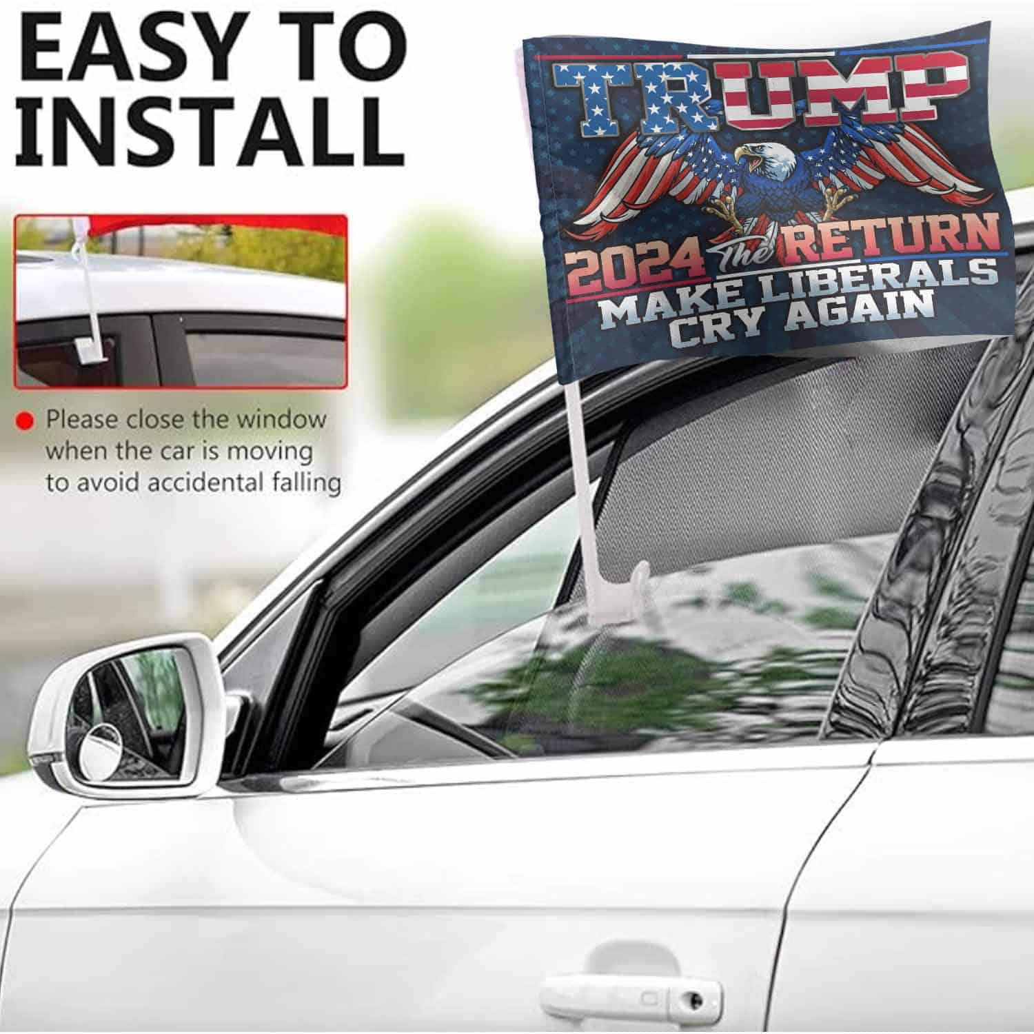 4VT. Trump 2024 Return Car Flag mk6