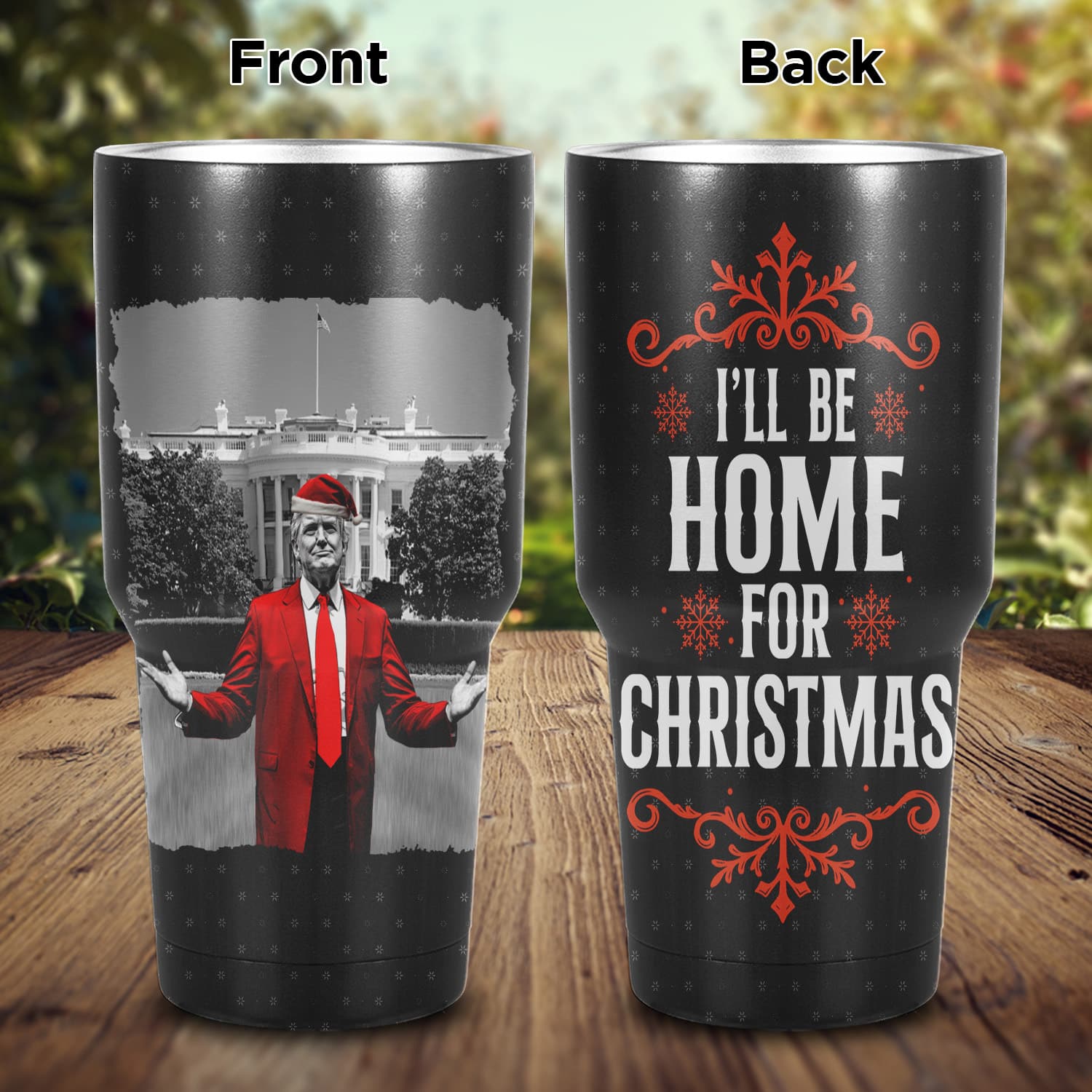 Mockup Main Feature Image 30OZ Curved Tumbler 5VT. UU TIEN Trump Home For Christmas tumbler