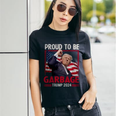 Alternative view of Proud To Be Garbage Trump 2024 T-Shirt - Support Trump Presidential Election Shirt