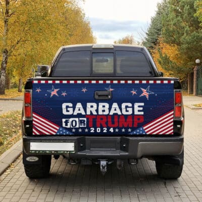 Alternative view of Garbage For Trump 2024 Truck Tailgate Decal Sticker Wrap - Vinyl Graphic Decal Bumper Sticker