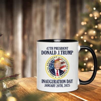 Alternative view of 47th President Donald Trump Inauguration Day January 20th 2025 Ceramic Accent Coffee Mug