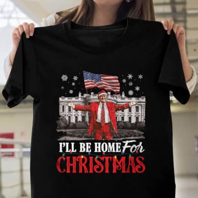 Alternative view of I'll Be Home For Christmas Trump T-Shirt - Support Trump President 2025 Hoodie - Sweatshirt