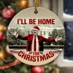 1VT. Be Home For Christmas circle ornament mk1