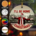 1VT. Be Home For Christmas circle ornament mk5