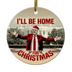 1VT. Be Home For Christmas circle ornament mk6