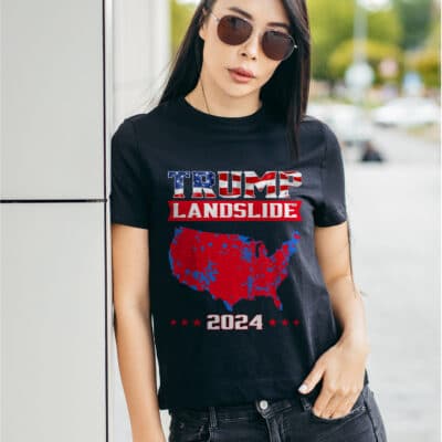 Alternative view of Trump Landslide 2024 Electoral Map T-Shirt - Support Trump Winner President Election Shirt