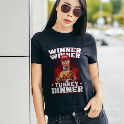 Winner Winner Turkey Dinner Funny Trump T-Shirt - Support Trump Winner President Election Shirt