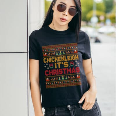 Alternative view of Chickenleigh It's Christmas Funny Ugly Christmas T-Shirt - Hoodie - Sweatshirt