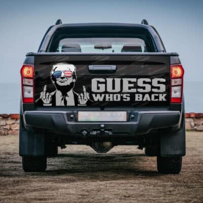 Guess Who's Back Support Trump Truck Tailgate Decal Sticker Wrap - Vinyl Graphic Decal Bumper Sticker