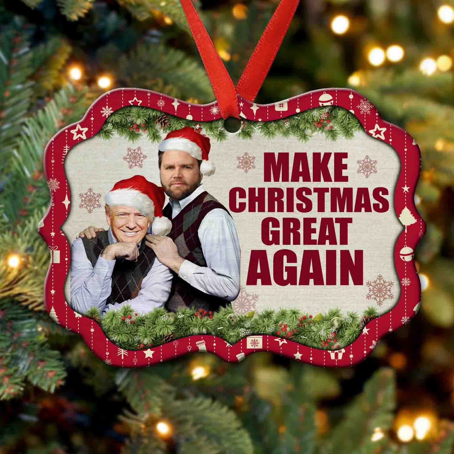 1VT. Trump Vance Christmas Great Again aluminum mk1