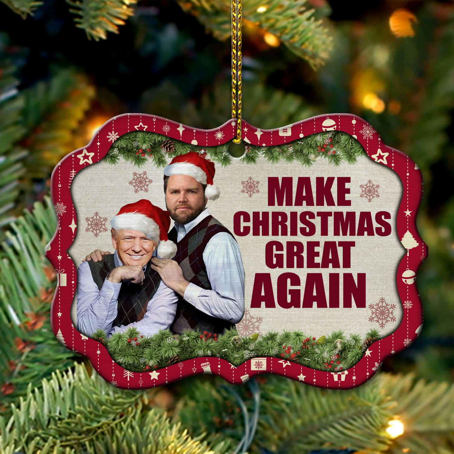 1VT. Trump Vance Christmas Great Again aluminum mk3