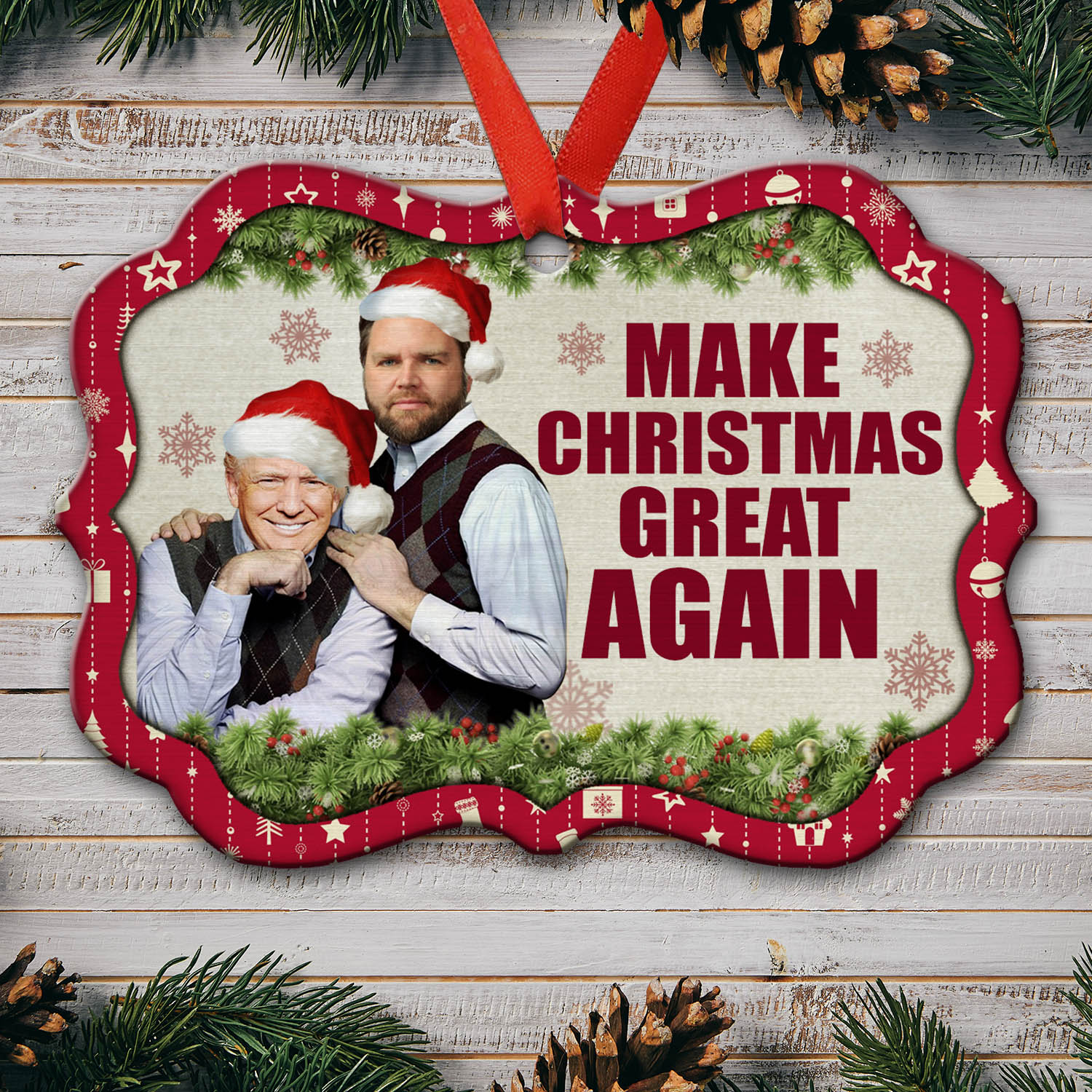 1VT. Trump Vance Christmas Great Again aluminum mk4