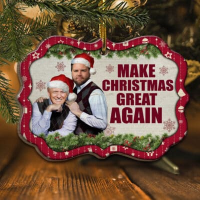 Trump Vance Make Christmas Great Again Funny Decorative Medallion Christmas Ornament Keepsake