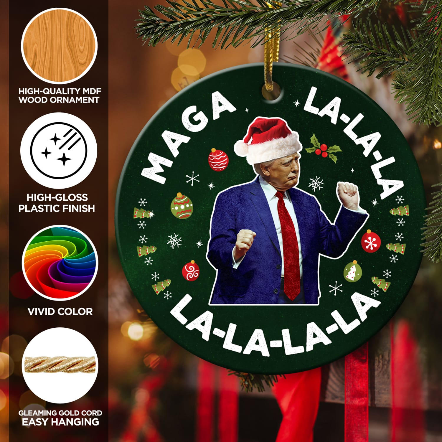 9VT. Trump Maga La ornament mk1