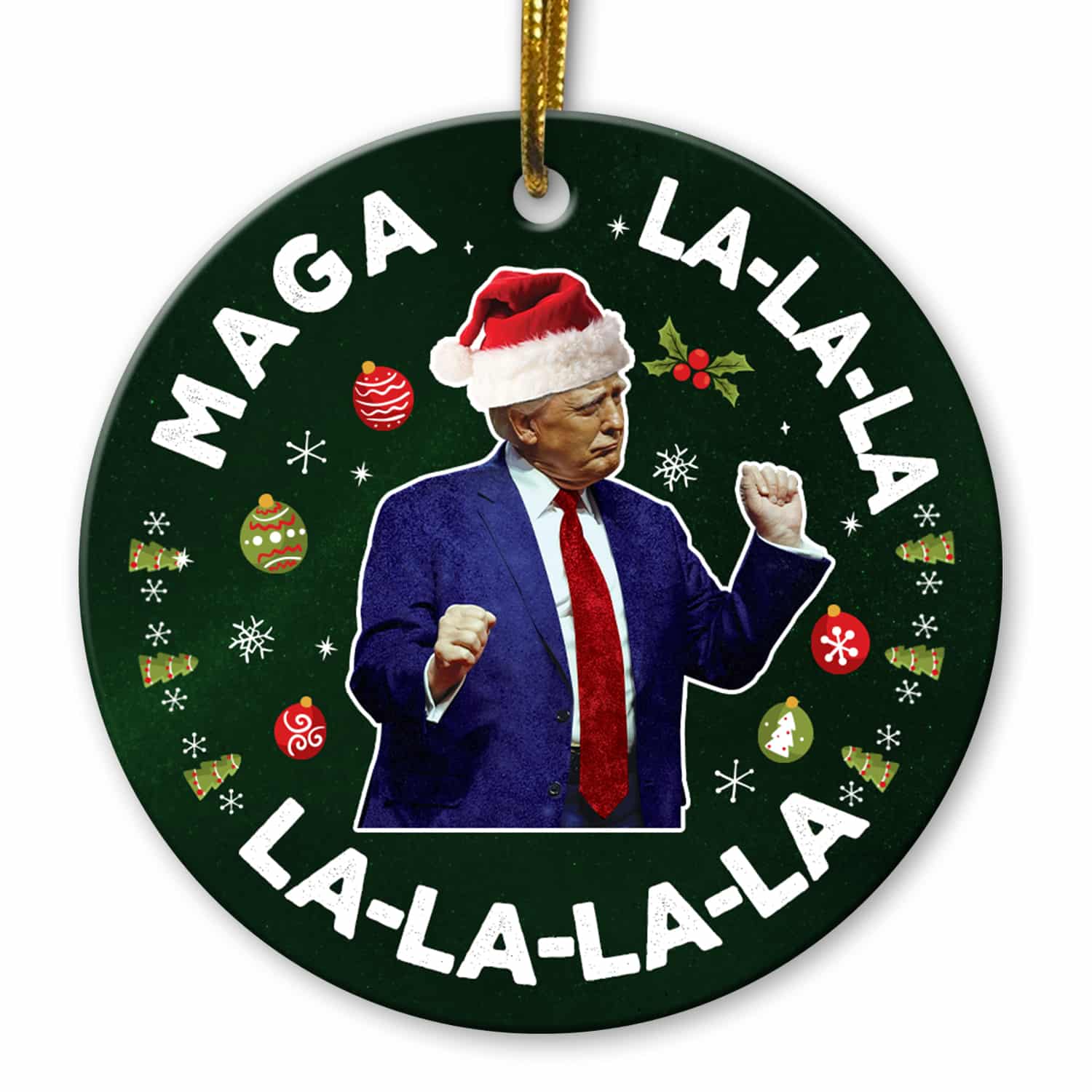 9VT. Trump Maga La ornament mk2