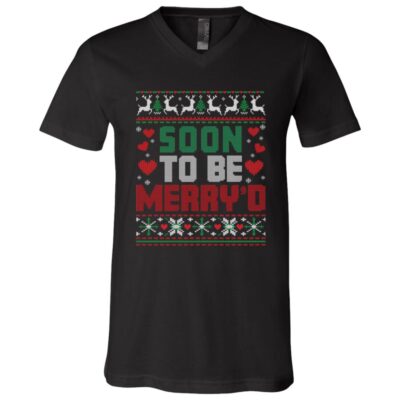 Be Merry, Black, V-Neck T-Shirt