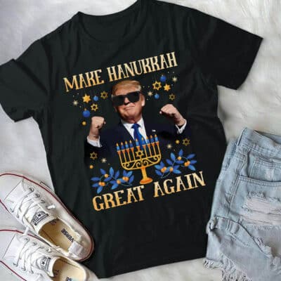 Alternative view of Make Hanukkah Great Again Funny Trump T-Shirt