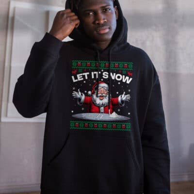 Alternative view of Santa Let It Snow Humorous Funny Ugly Christmas Hoodie - Sweatshirt - Long Sleeve Shirt - Sweater