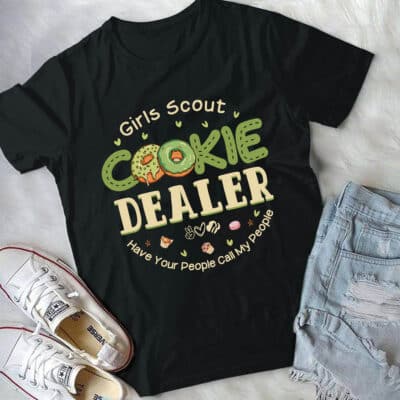 Alternative view of Girls Scout Cookie Dealer Have Your People Call My People Funny T-Shirt - Youth Shirt