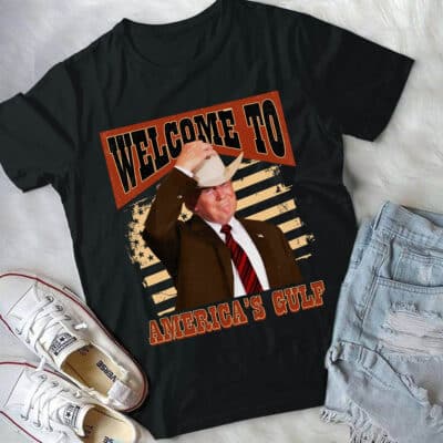 Alternative view of Welcome To America's Gulf Funny Trump Saying Mexico T-Shirt