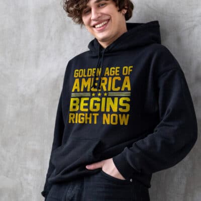 Alternative view of Golden Age Of America Begins Right Now - Trump Inauguration Hoodie - Sweatshirt - Long Sleeve Tee