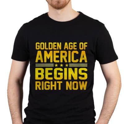 Golden Age Of America Begins Right Now Tee - Trump Inauguration 2025 T-Shirt - V-Neck Shirt