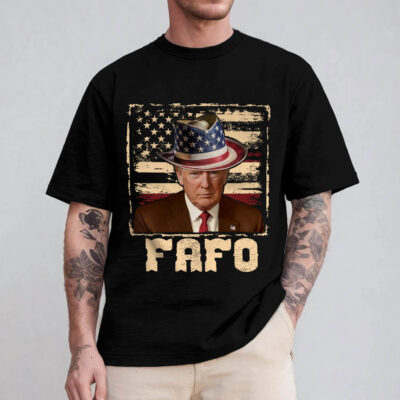 Trump FAFO F Around Find Out Funny Trump US Flag Vintage T-Shirt