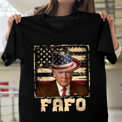 Alternative view of Trump FAFO F Around Find Out Funny Trump US Flag Vintage T-Shirt