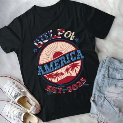 Gulf of America Est 2025 Retro Trump America’s Gulf Mexico President Trump T-Shirt