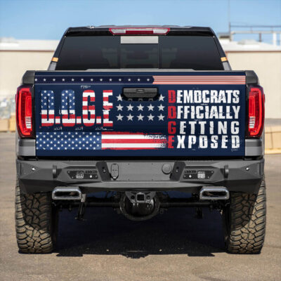 D.O.G.E Democrats Officially Getting Exposed US Flag Patriotic Political Truck Tailgate Decal Sticker Wrap