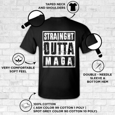 Alternative view of Straight Outta Maga Print On Back T-Shirt