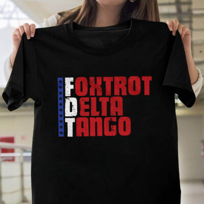 Alternative view of Foxtrot Delta Tango T-Shirt - Funny Foxtrots Delta Tangos V-Neck Shirt