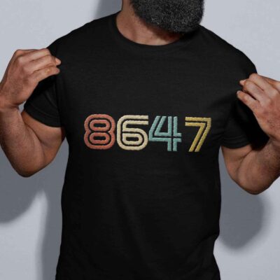 Classic Vintage 80s Style 86 47 Anti Trump Embroidered Unisex T-shirt