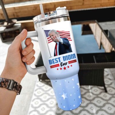 Alternative view of You Are A Really Really Great Mom The Best Really Terrific Funny Trump Insulated Tumbler Cup With Handle and Straw