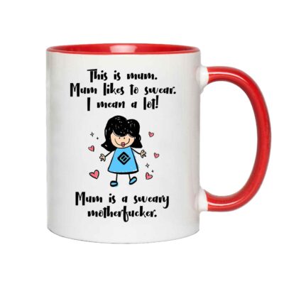 This Is Mum Funny Mug Mum Likes To Swear a Lot Accent Mug - Mother's Day Gifts Ceramic Coffee Mug Cup