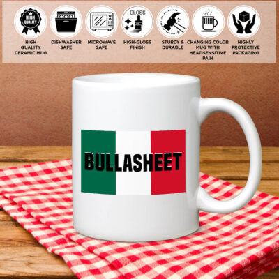 Alternative view of Bullasheet Black White Coffee Mug - Beer Stein - Color Changing Mug
