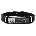 Will Hold You In My Heart Until I Can Hold You In Heaven Personalized Photo Bracelet - Birthday Gift Jewelry